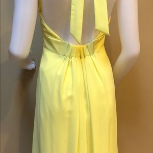 Yellow halter neck dress